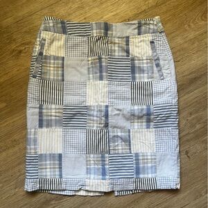L.L Bean Favorite Fit Patchwork Preppy Skirt
